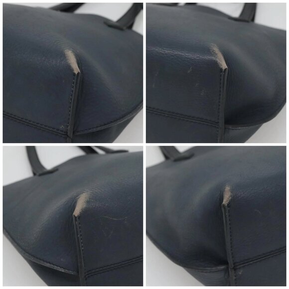 FENDI All In Shopping Tote Bag Leather Navy Auth 141928 - Picture 14 of 16